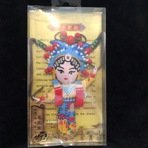 Chinese opera doll ornament plush new in package